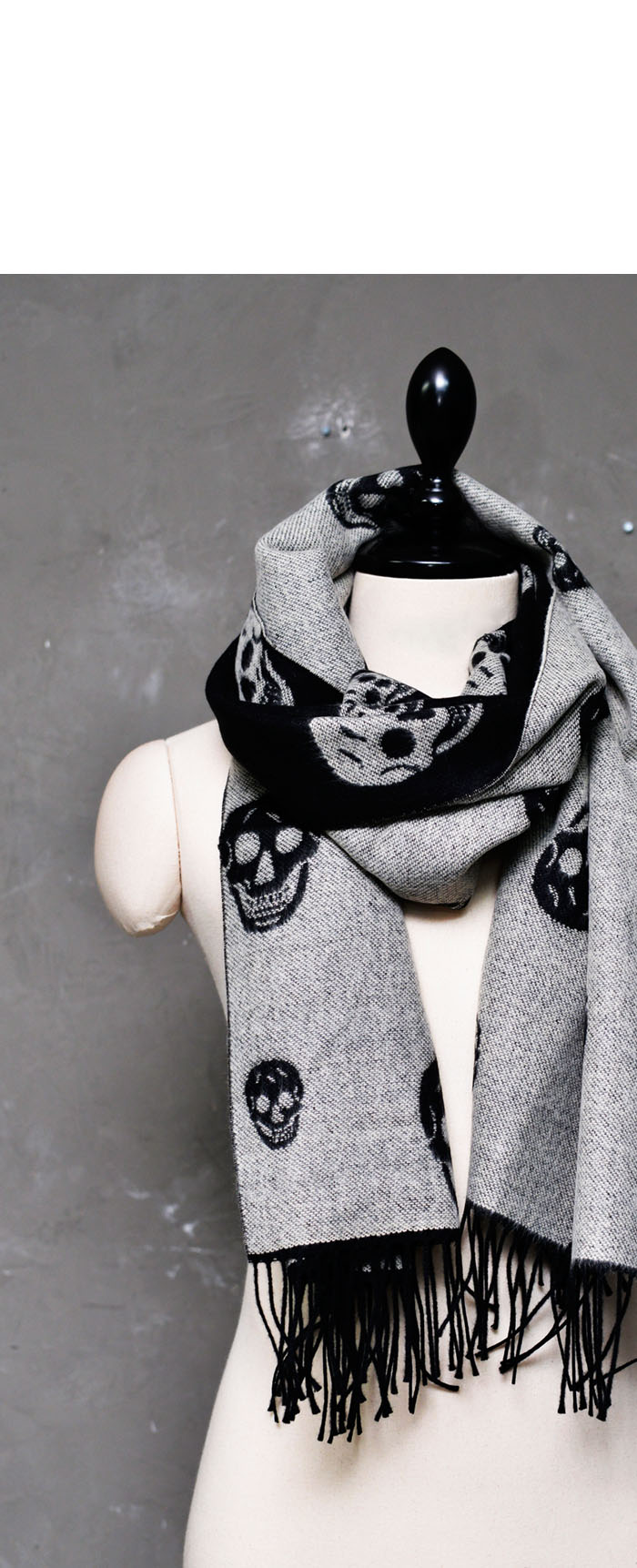 Accessories Scarves Woolen Cotton Two Tone Skull ScarfScarf 26